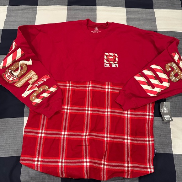 NWT Walt Disney World Plaid Holiday Spirit Jersey - Picture 1 of 8